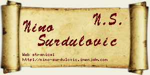 Nino Surdulović vizit kartica